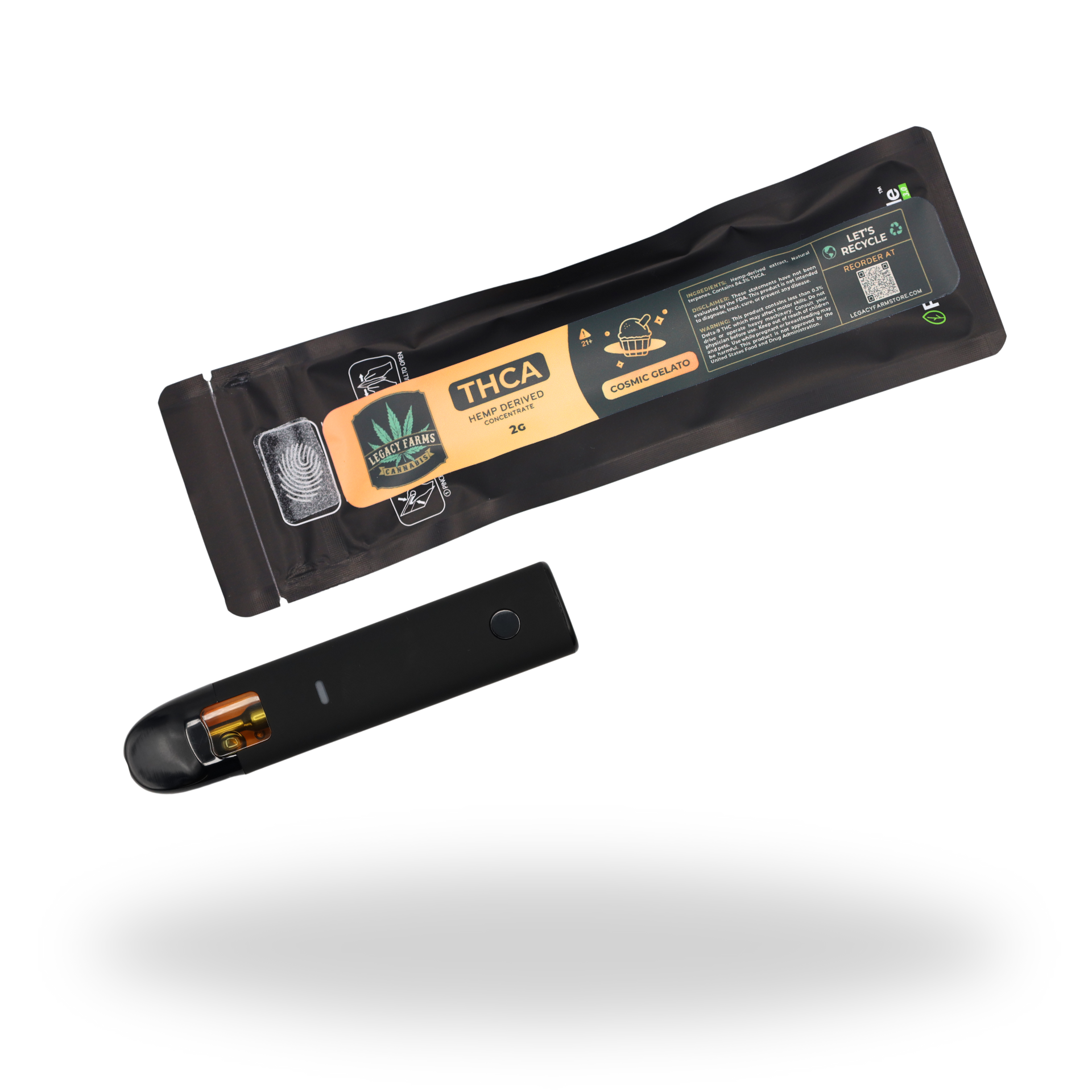 Legacy Farms THCA 2g Disposable Vape | 84.3% THCa